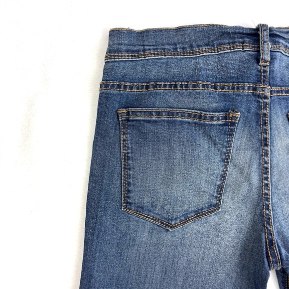 NWT Nordstrom Black Label Distress Red/Black Buffalo Plaid Patch Skinny Jean 27 - Picture 9 of 16